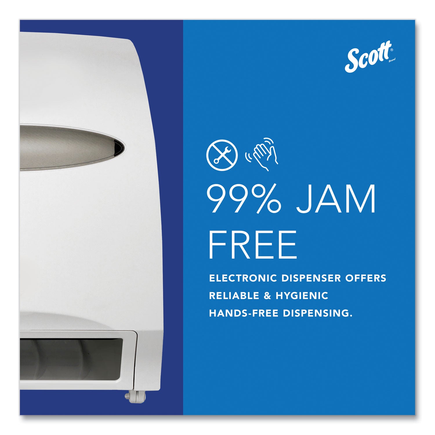 Essential Electronic Hard Roll Towel Dispenser, 12.7 x 9.57 x 15.76, White