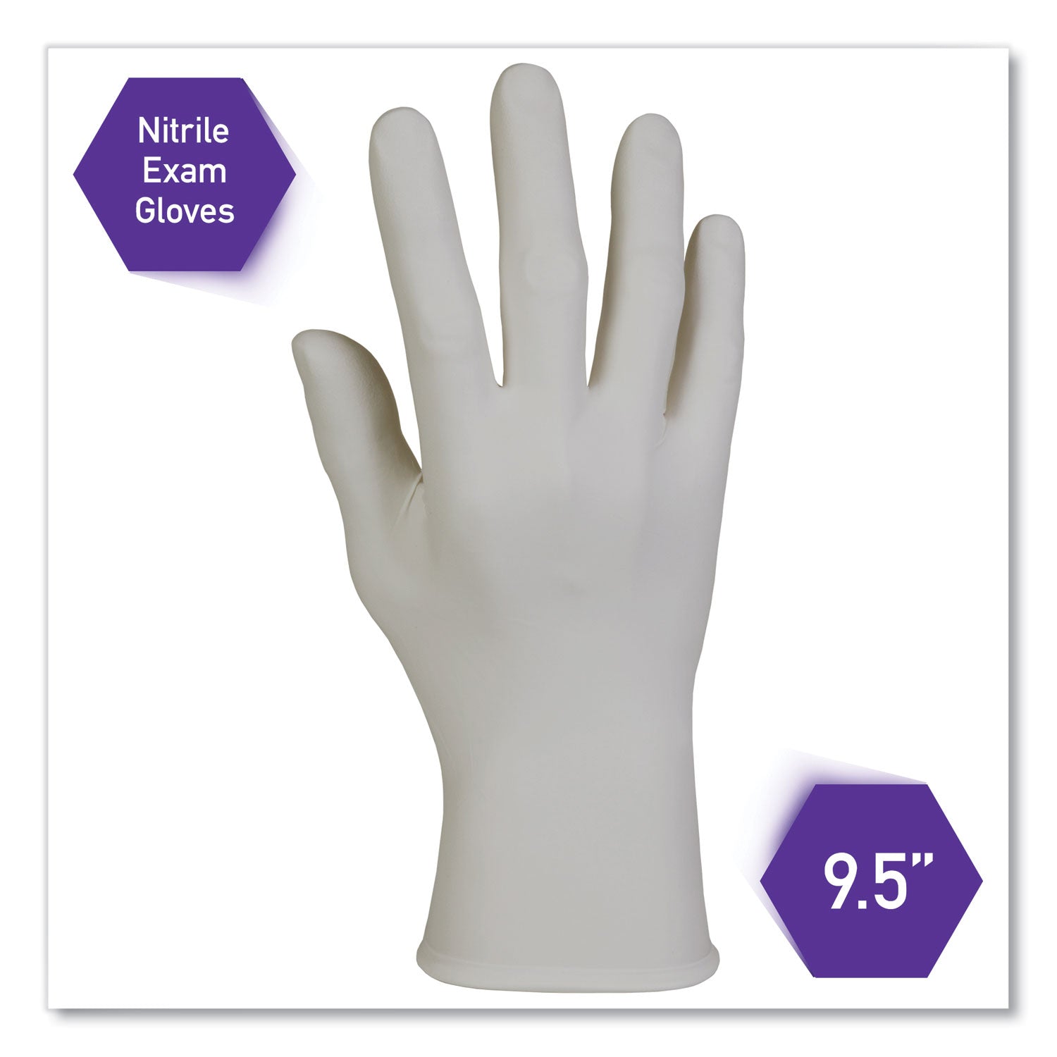STERLING Nitrile Exam Gloves, Powder-free, Gray, 242 mm Length, X-Large, 170/Box