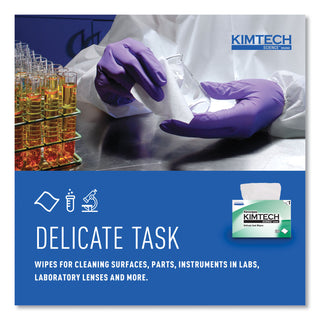 Kimwipes Delicate Task Wipers, 1-Ply, 4.4 x 8.4, Unscented, White, 280/Box, 30 Boxes/Carton - 