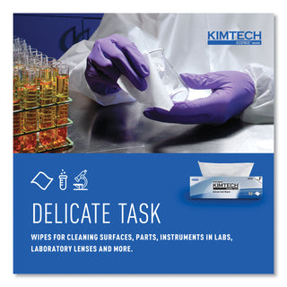 Kimwipes Delicate Task Wipers, 2-Ply, 14.7 x 16.6, Unscented, White, 92/Box, 15 Boxes/Carton - 4