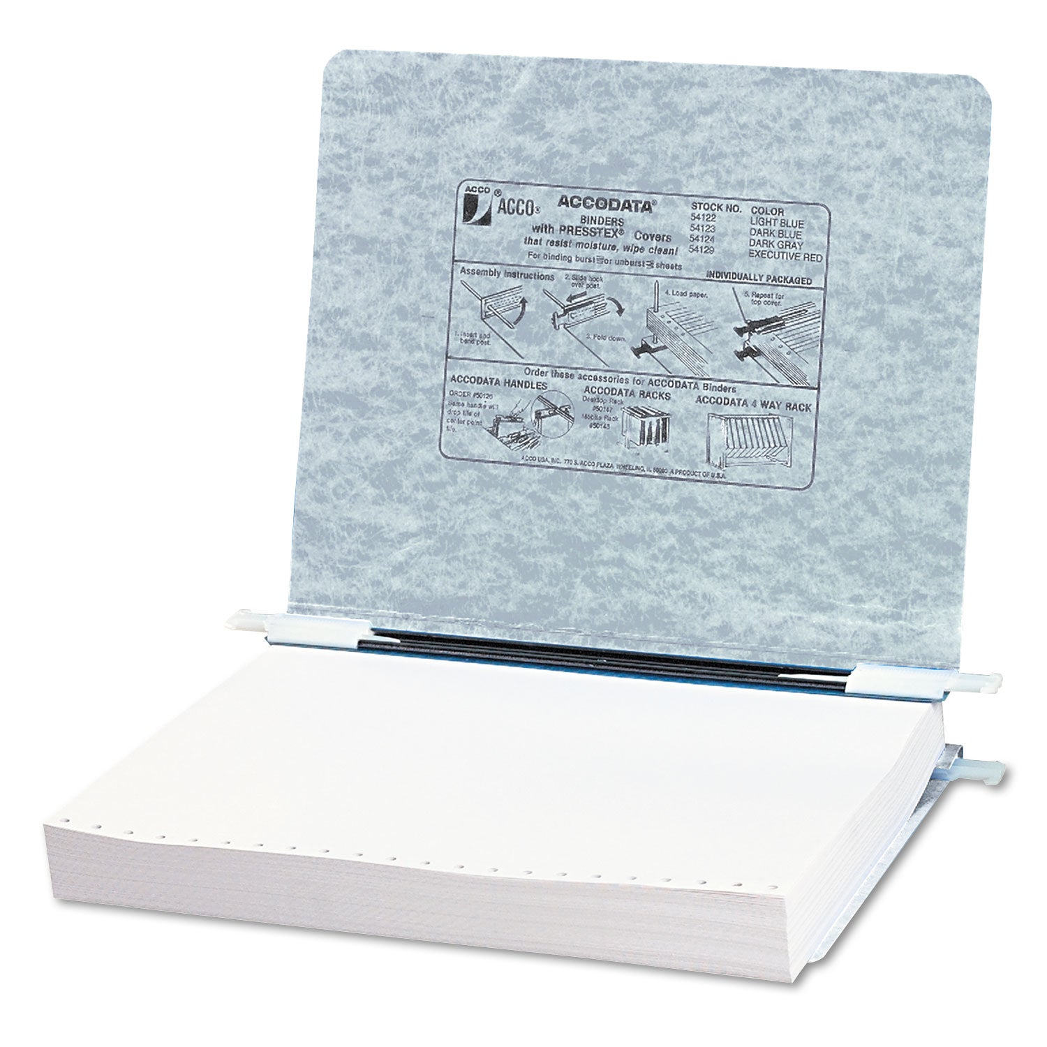 PRESSTEX Covers with Storage Hooks, 2 Posts, 6" Capacity, 11 x 8.5, Light Gray - 