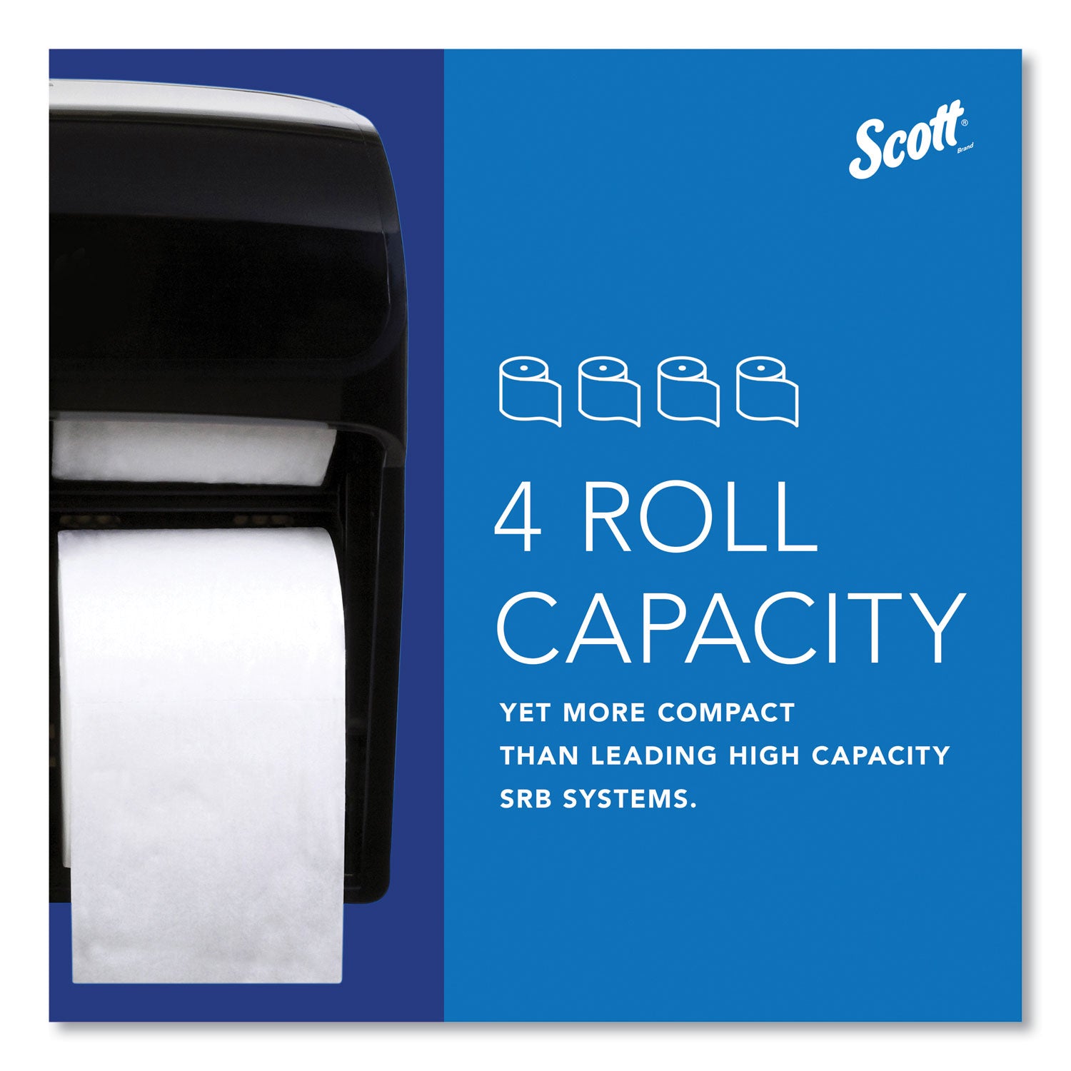 Pro High Capacity Coreless SRB Tissue Dispenser, 11.25 x 6.31 x 12.75, Black