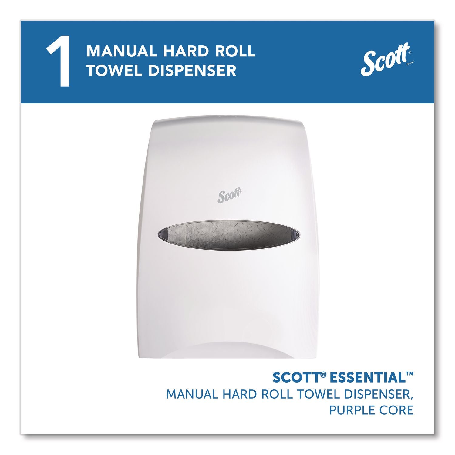Essential Manual Hard Roll Towel Dispenser, 13.06 x 11 x 16.94, White