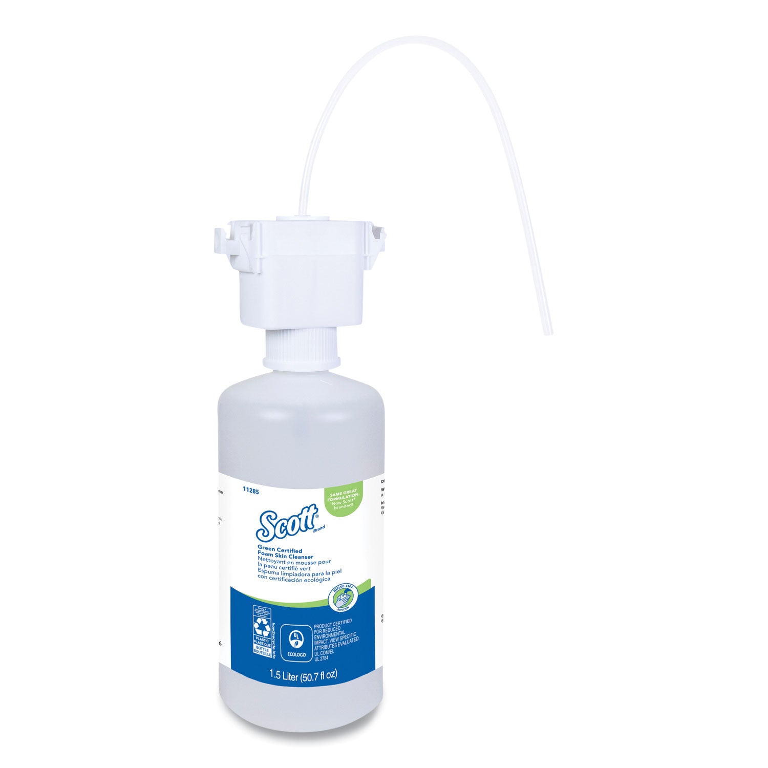 Essential Green Certified Foam Skin Cleanser, Fragrance-Free, 1,500 mL Refill, 2/Carton