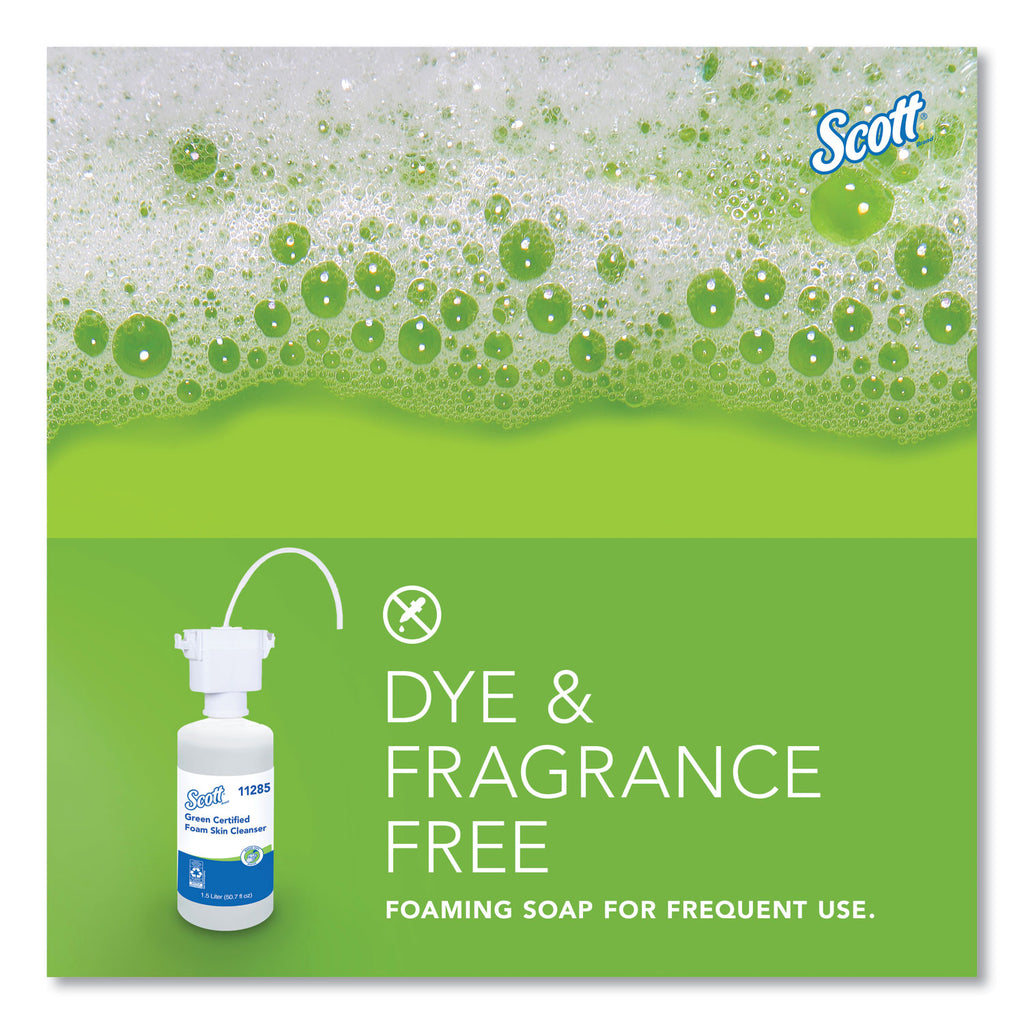 Essential Green Certified Foam Skin Cleanser, Fragrance-Free, 1,500 mL Refill, 2/Carton