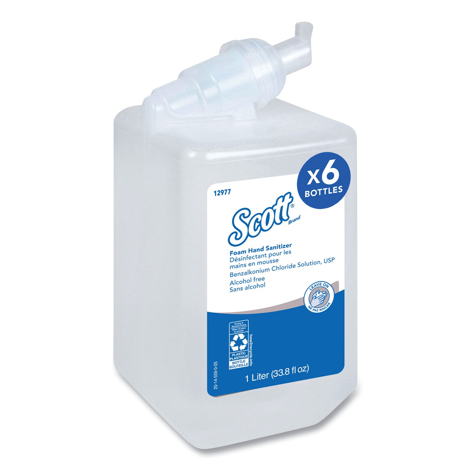 essential-alcohol-free-foam-hand-sanitizer-1000-ml-cassette-unscented-6-carton_kcc12977 - 6