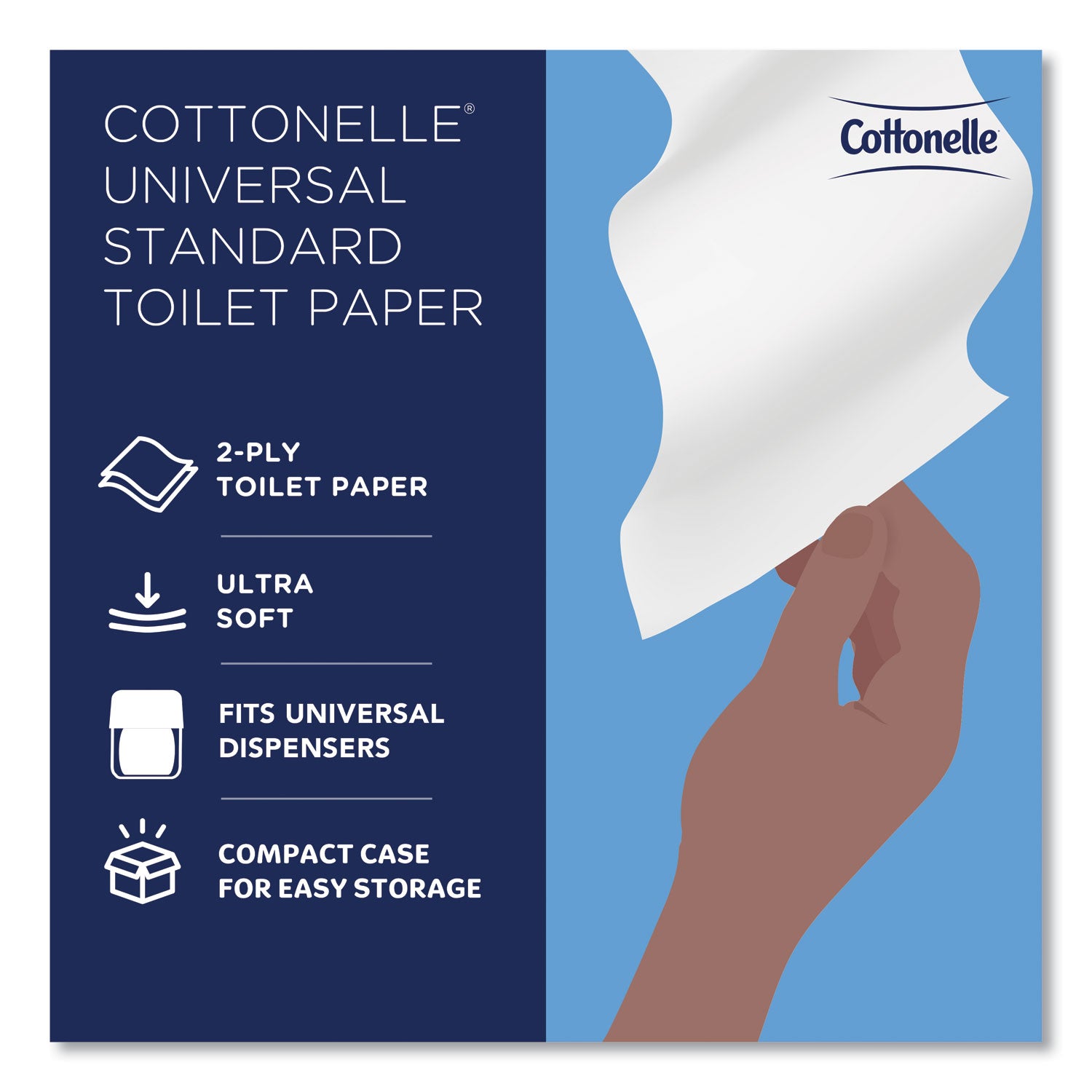 2-Ply Bathroom Tissue, Septic Safe, White, 451 Sheets/Roll, 20 Rolls/Carton