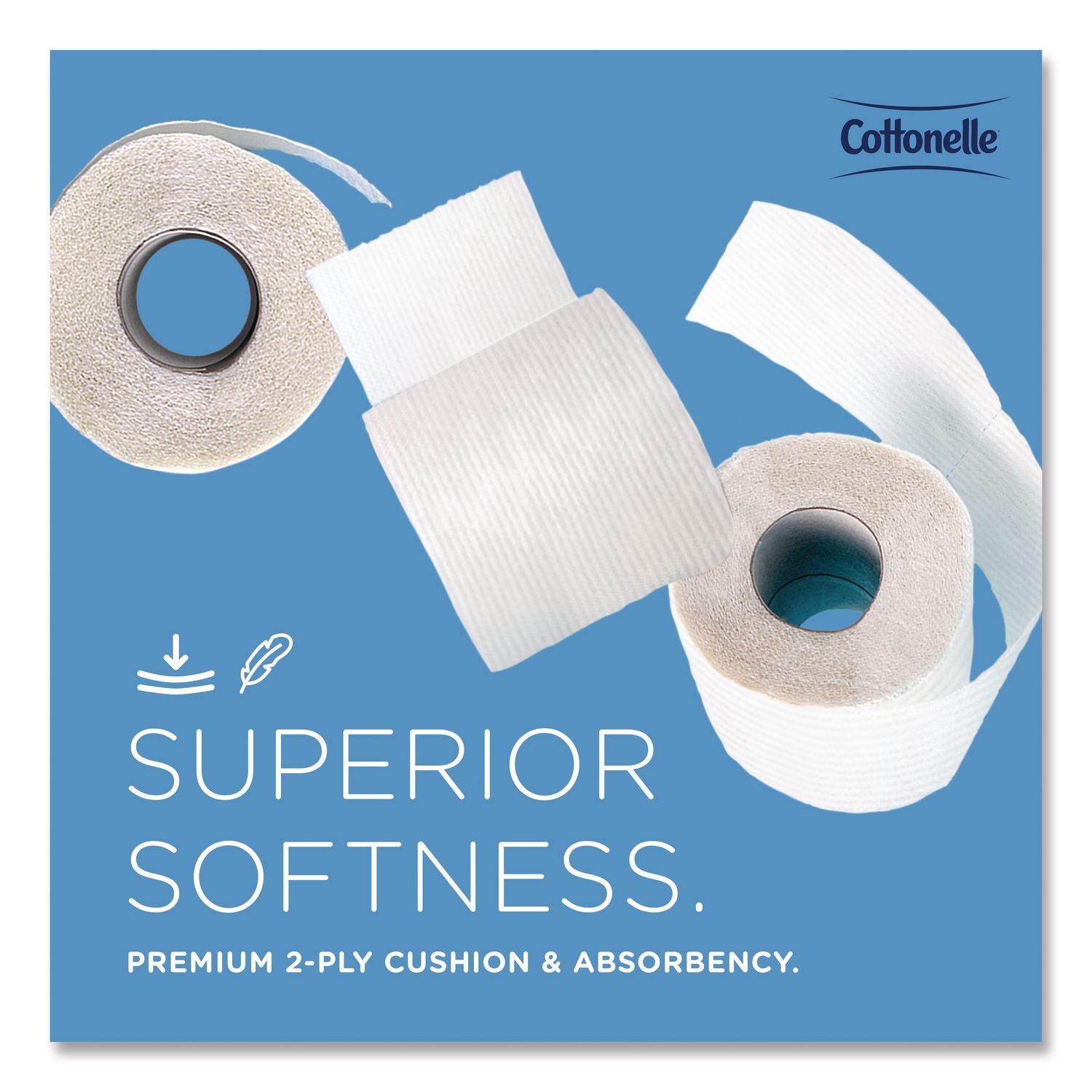 2-Ply Bathroom Tissue for Business, Septic Safe, White, 451 Sheets/Roll, 60 Rolls/Carton