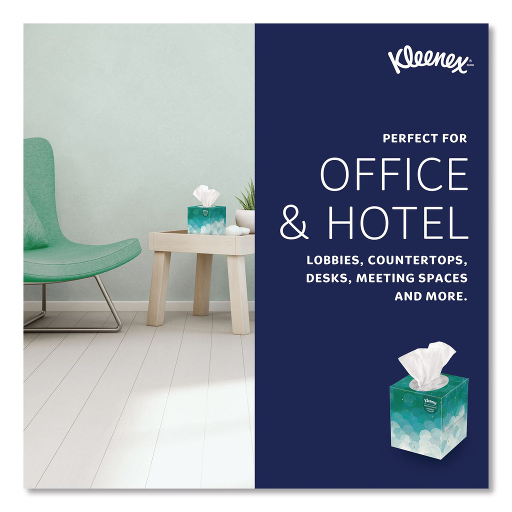 Boutique White Facial Tissue for Business, Pop-Up Box, 2-Ply, 95 Sheets/Box, 6 Boxes/Pack