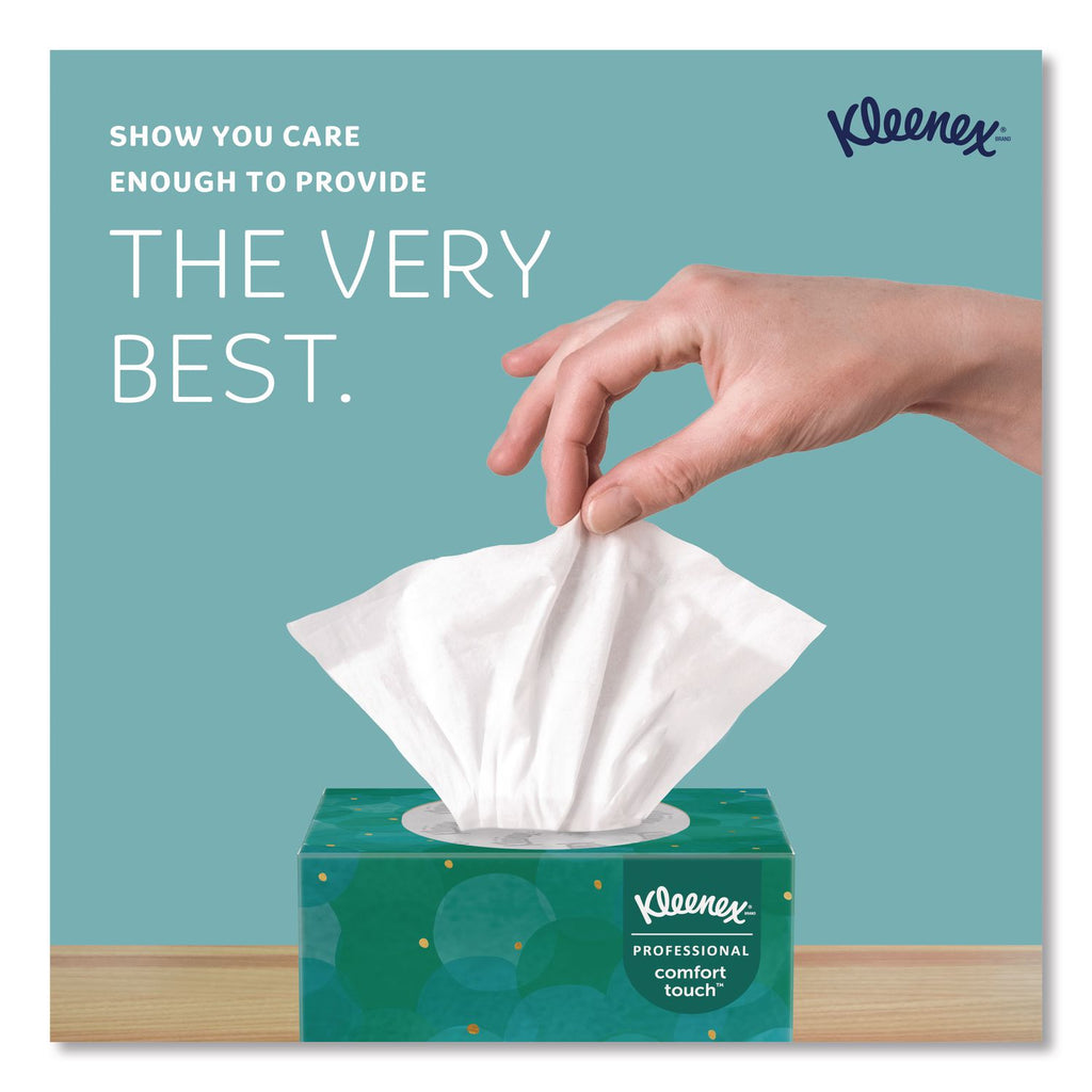 Boutique White Facial Tissue for Business, Pop-Up Box, 2-Ply, 95 Sheets/Box, 6 Boxes/Pack, 6 Packs/Carton
