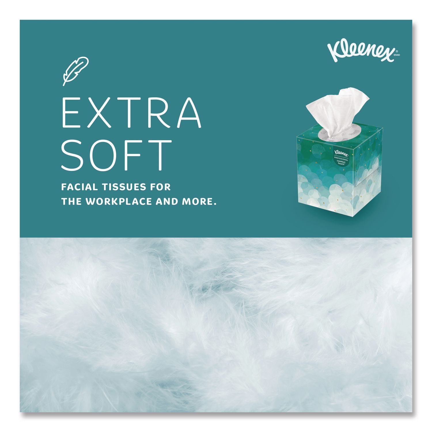 Boutique White Facial Tissue for Business, Pop-Up Box, 2-Ply, 95 Sheets/Box, 6 Boxes/Pack, 6 Packs/Carton
