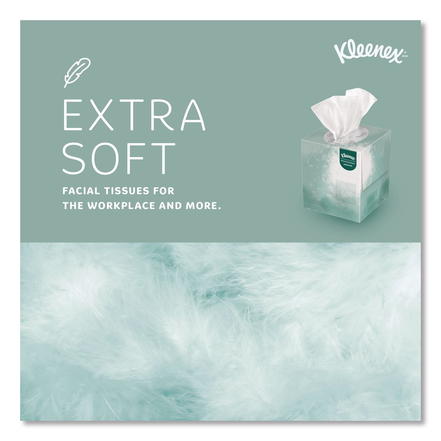 Naturals Facial Tissue for Business, BOUTIQUE POP-UP Box, 2-Ply, White, 90 Sheets/Box, 36 Boxes/Carton