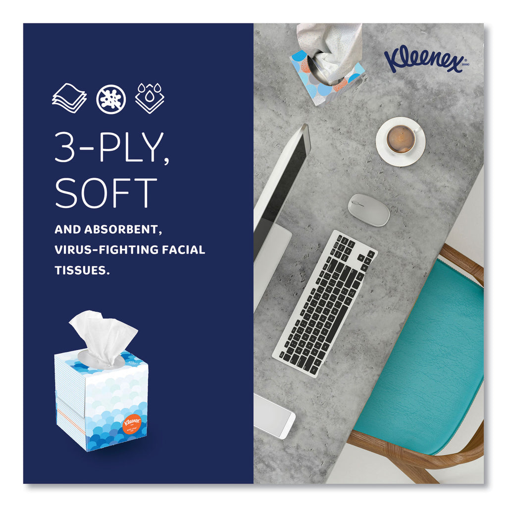 Boutique Anti-Viral Tissue, 3-Ply, White, Pop-Up Box, 60/Box, 3 Boxes/Pack