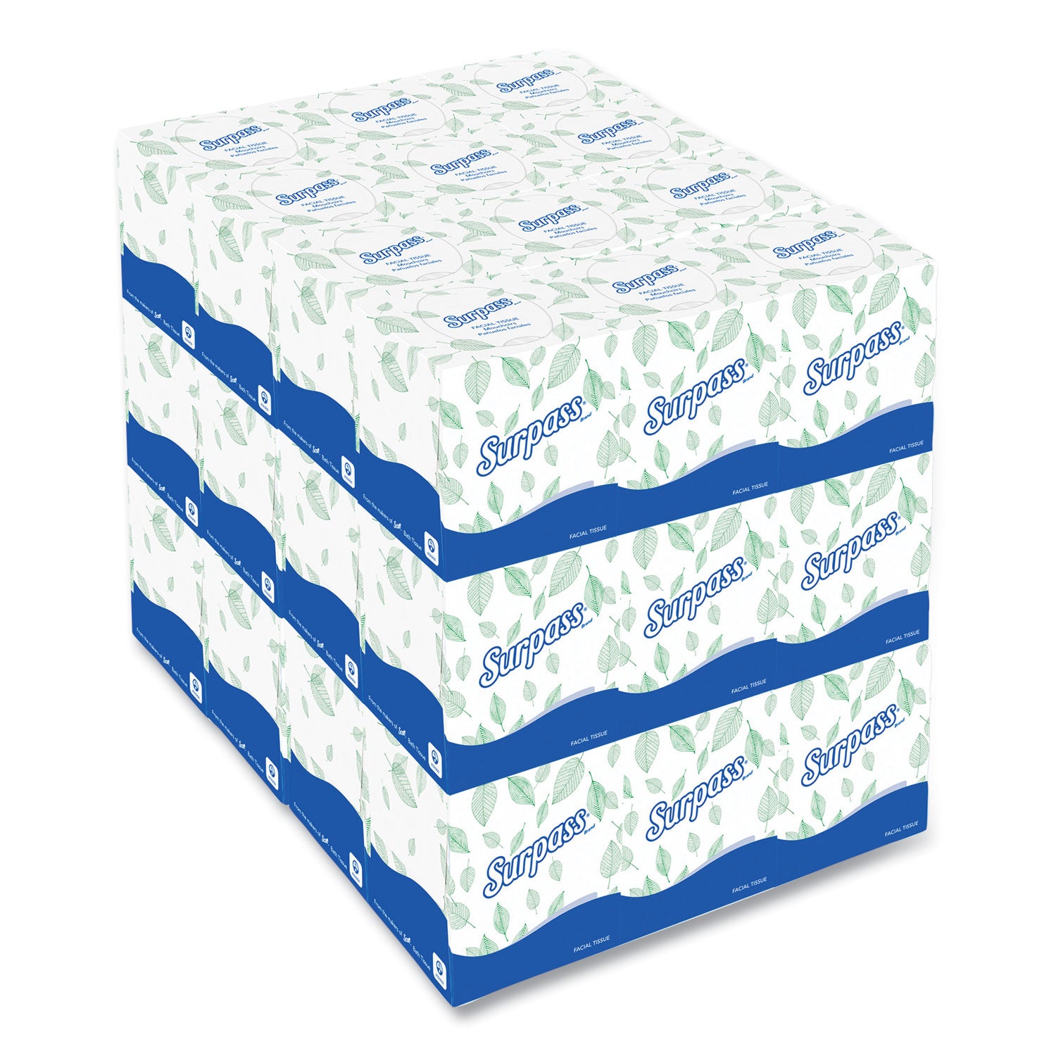 Facial Tissue for Business, 2-Ply, White, Pop-Up Box, 90/Box, 36 Boxes/Carton - 