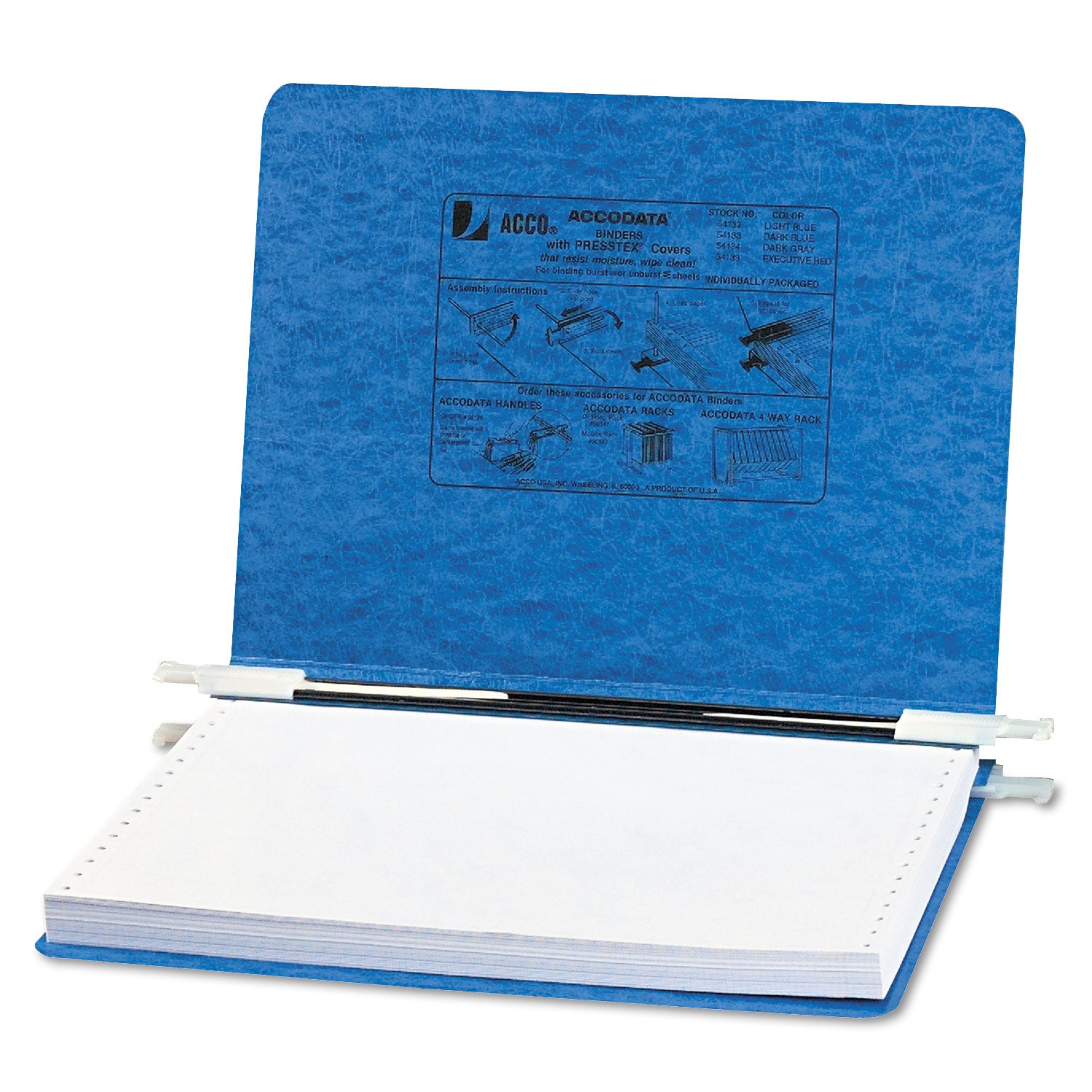 PRESSTEX Covers with Storage Hooks, 2 Posts, 6" Capacity, 12 x 8.5, Light Blue - 