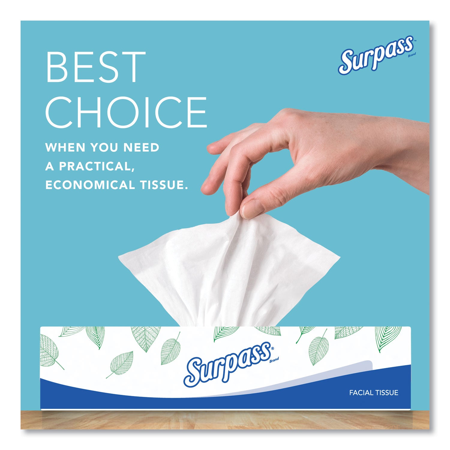 Facial Tissue for Business, 2-Ply, White,125 Sheets/Box, 60 Boxes/Carton