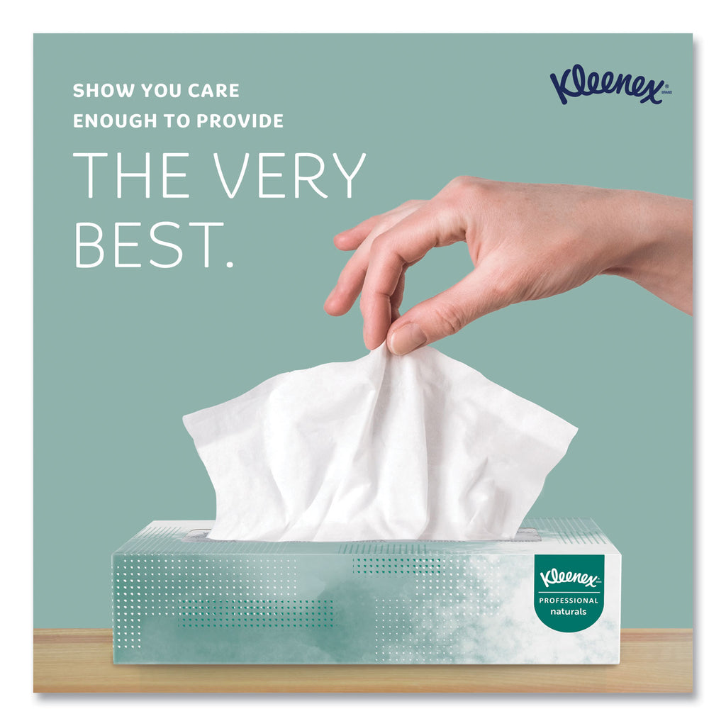 Naturals Facial Tissue for Business, Flat Box, 2-Ply, White, 125 Sheets/Box, 48 Boxes/Carton