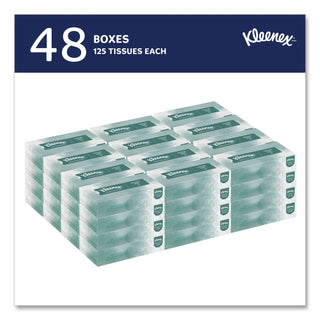 Naturals Facial Tissue for Business, Flat Box, 2-Ply, White, 125 Sheets/Box, 48 Boxes/Carton