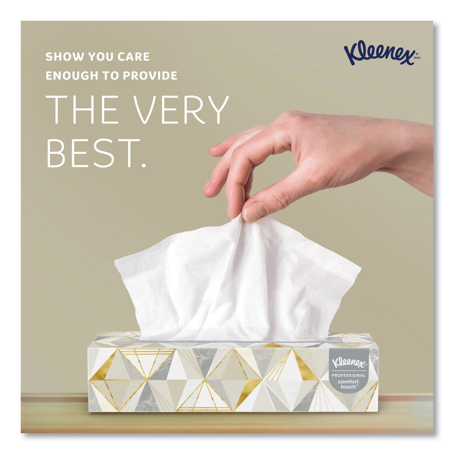 White Facial Tissue, 2-Ply, White, Pop-Up Box, 125 Sheets/Box