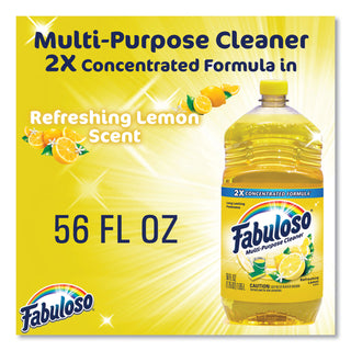 Multi-Use Cleaner, Refreshing Lemon Scent, 56 oz Bottle, 6/Carton