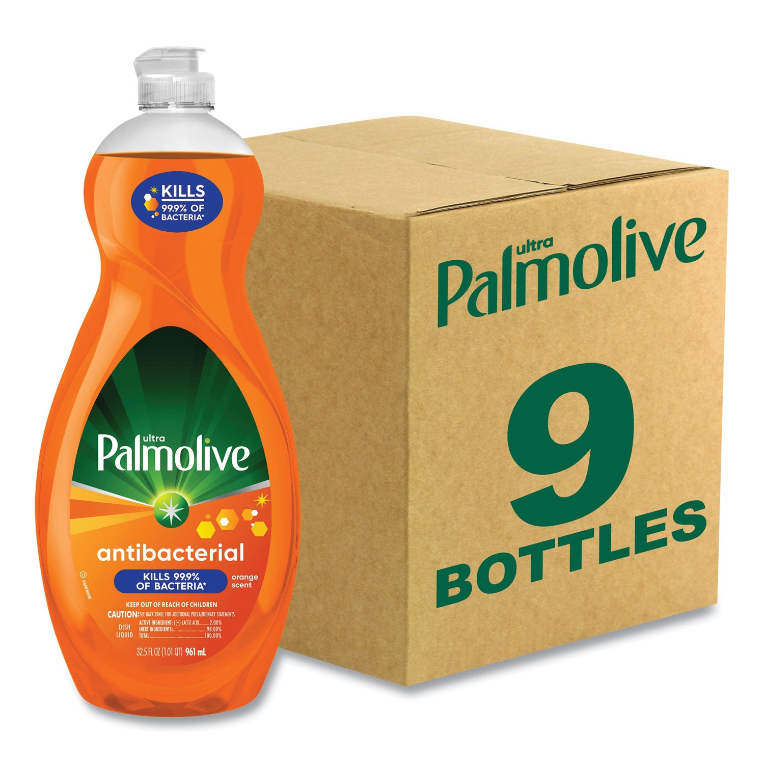 ultra-antibacterial-dishwashing-liquid-orange-scent-325-oz-bottle-9-carton_cpcus04274ct - 1