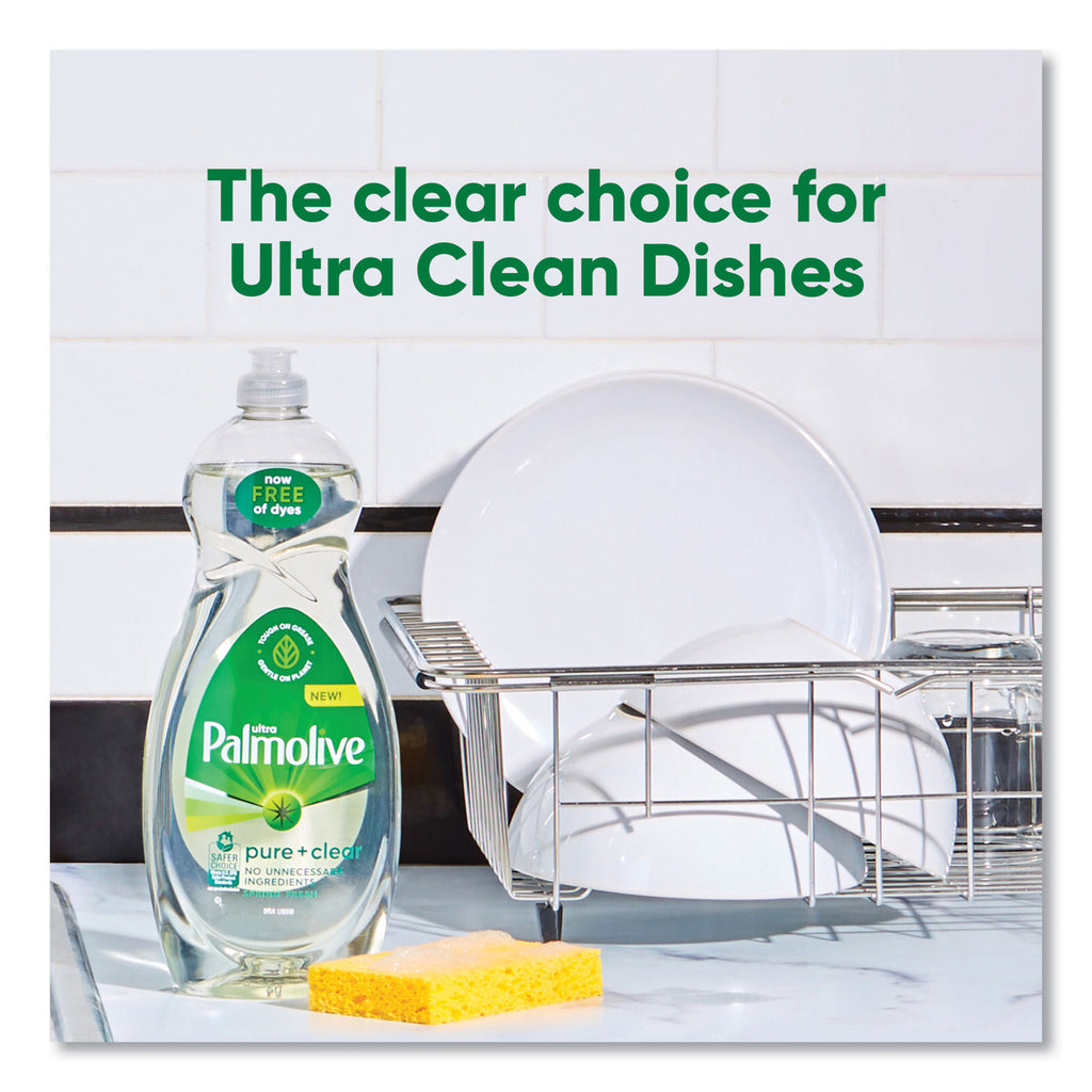 Pure + Clear Dishwashing Liquid, Unscented, 32.5 oz Bottle, 9/Carton