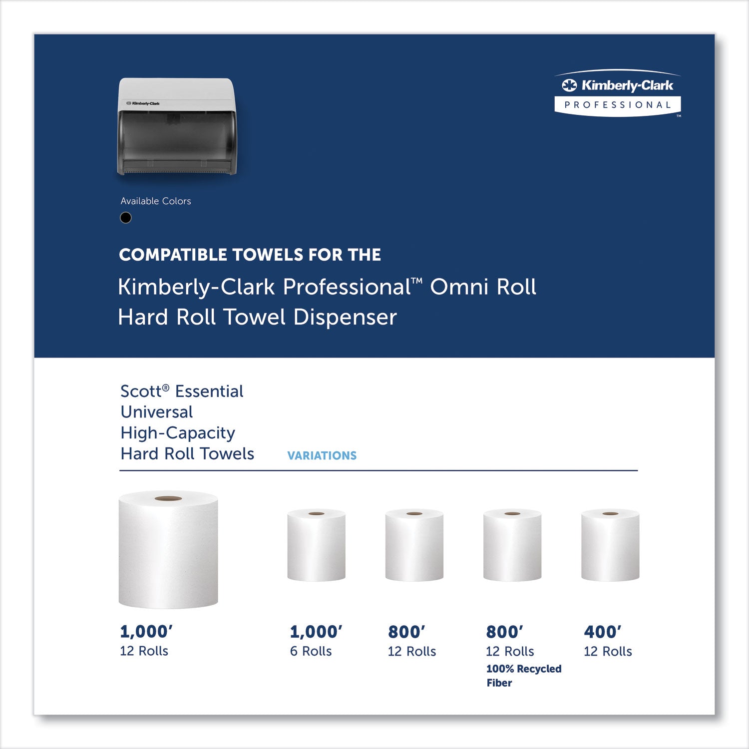 Omni Roll Towel Dispenser, 10.5 x 10 x 10, Smoke/Gray