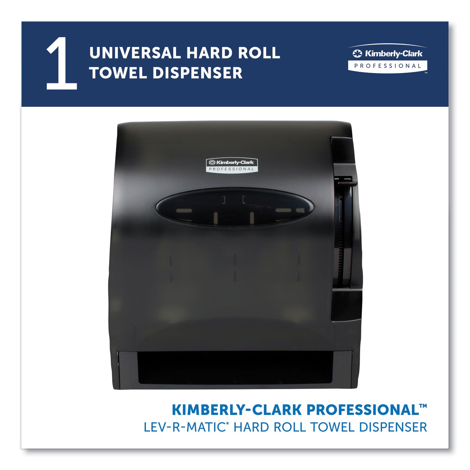 Lev-R-Matic Roll Towel Dispenser, 13.3 x 9.8 x 13.5, Smoke - 