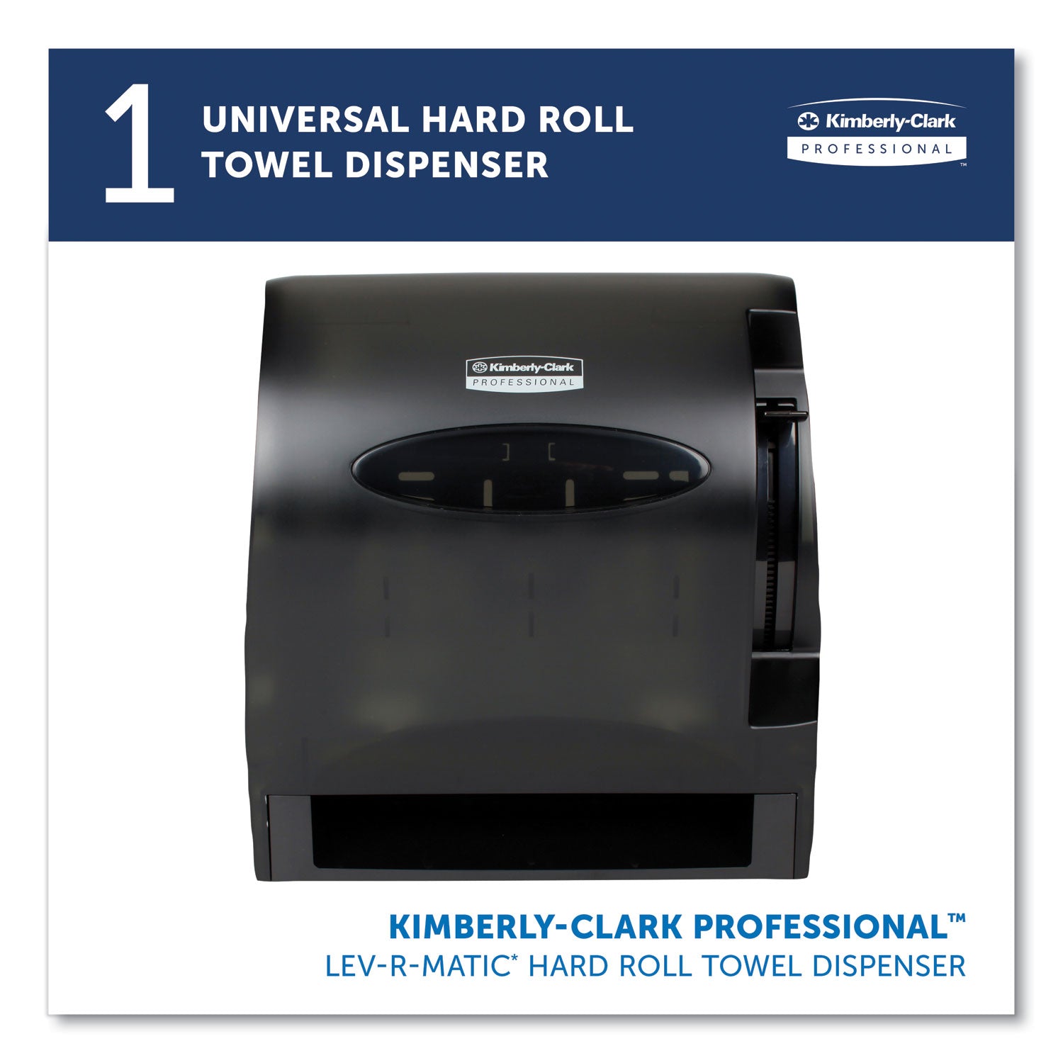 Lev-R-Matic Roll Towel Dispenser, 13.3 x 9.8 x 13.5, Smoke