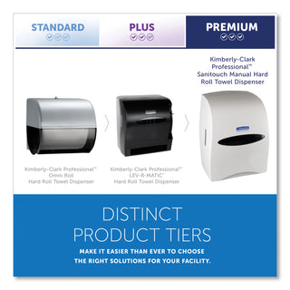 Sanitouch Hard Roll Towel Dispenser, 12.63 x 10.2 x 16.13, White - 