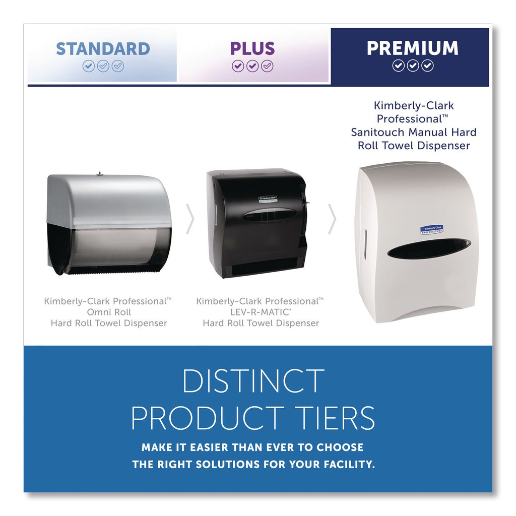 Sanitouch Hard Roll Towel Dispenser, 12.63 x 10.2 x 16.13, White