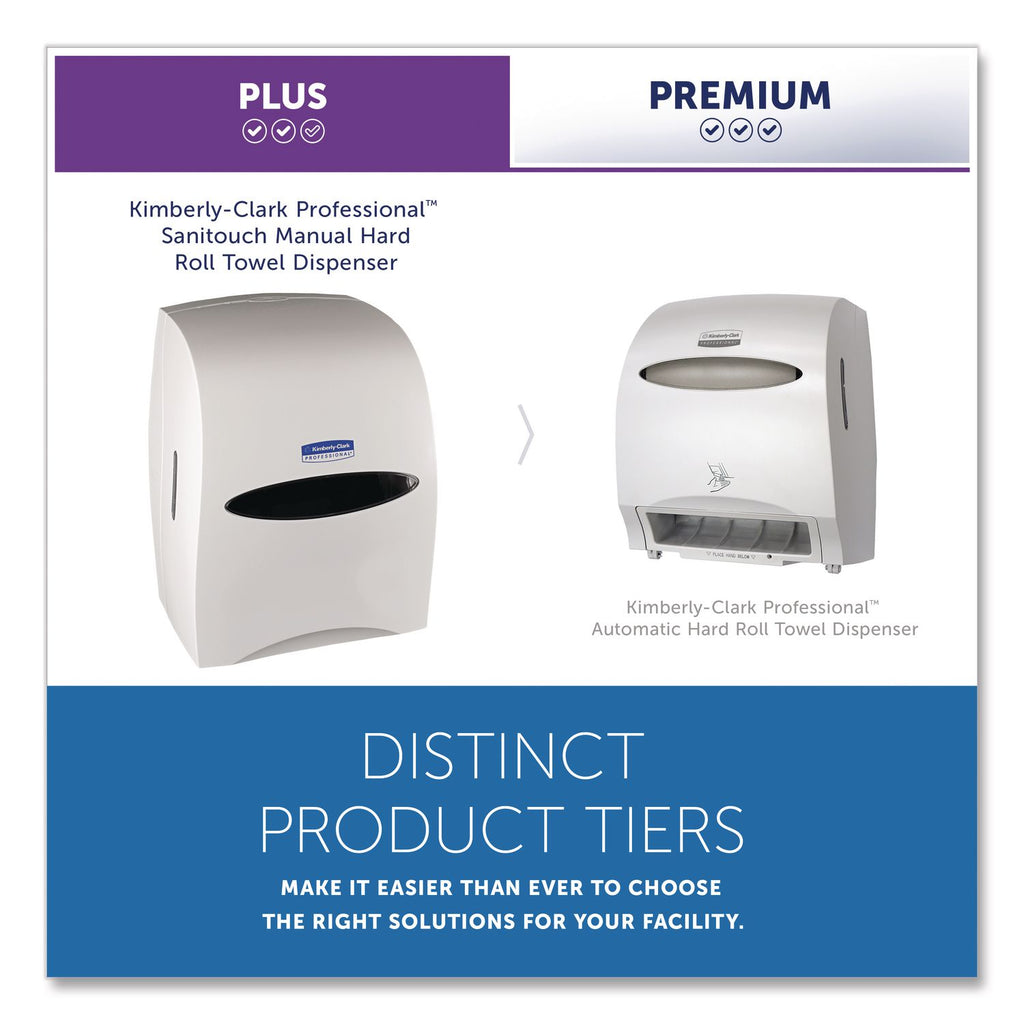 Sanitouch Hard Roll Towel Dispenser, 12.63 x 10.2 x 16.13, White
