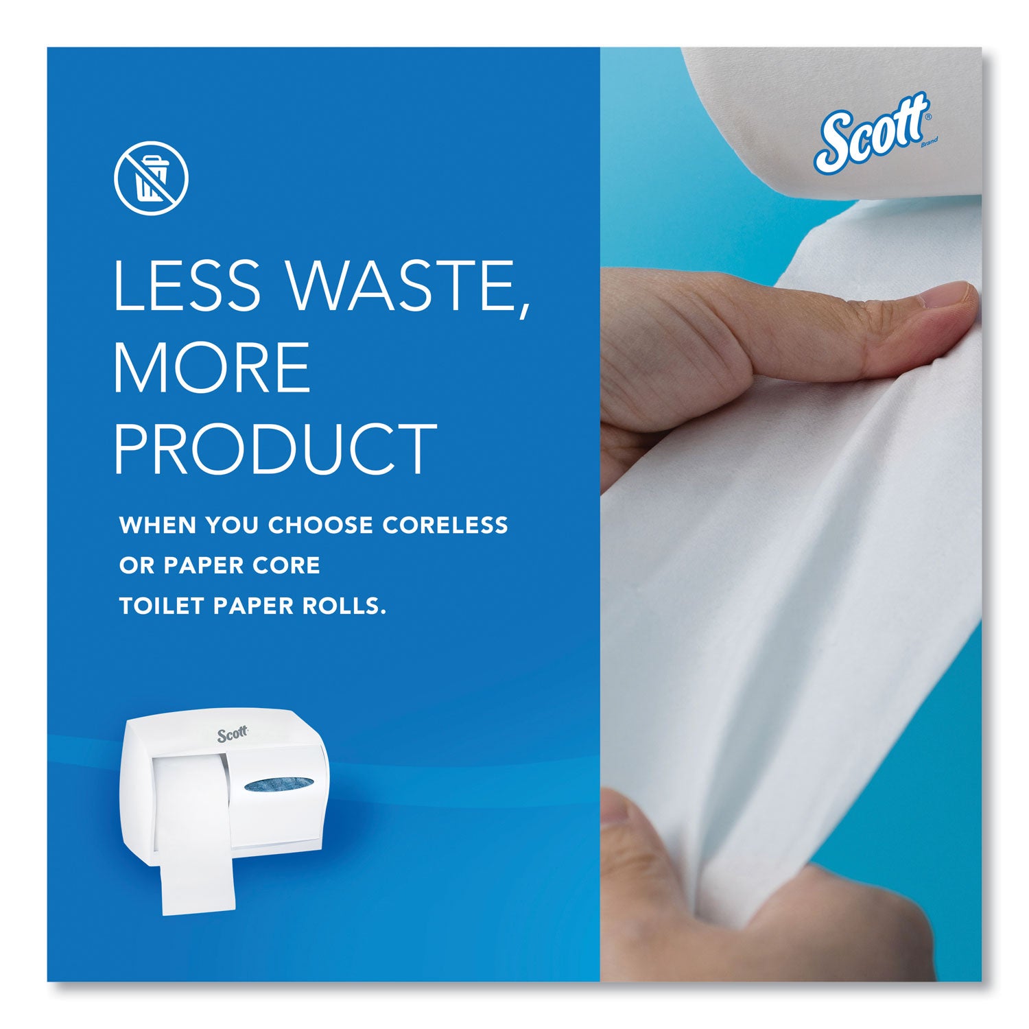 Essential Coreless SRB Tissue Dispenser, 11 x 6 x 7.6, White