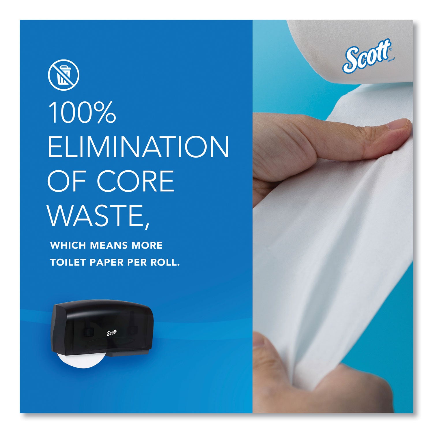 Essential Coreless Twin Jumbo Roll Tissue Dispenser, 20 x 6 x 11, Black