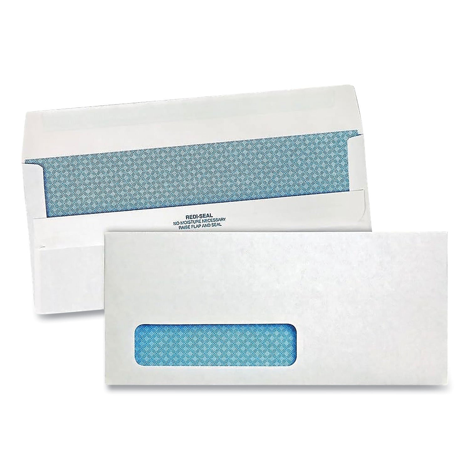 Redi-Seal Security-Tint Envelope, Address Window, #10, Commercial Flap, Redi-Seal Closure, 4.13 x 9.5, White, 500/Box - 