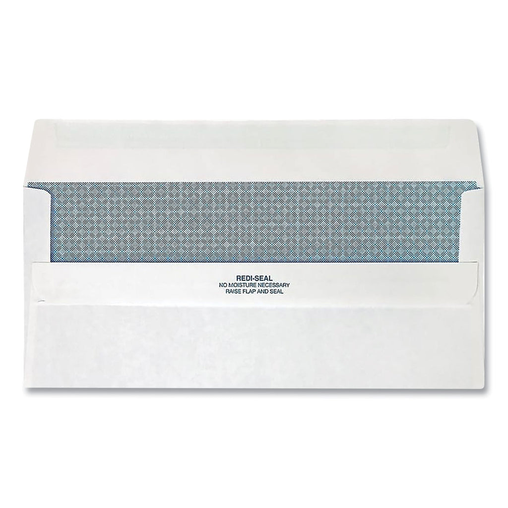 Redi-Seal Security-Tint Envelope, Address Window, #10, Commercial Flap, Redi-Seal Closure, 4.13 x 9.5, White, 500/Box