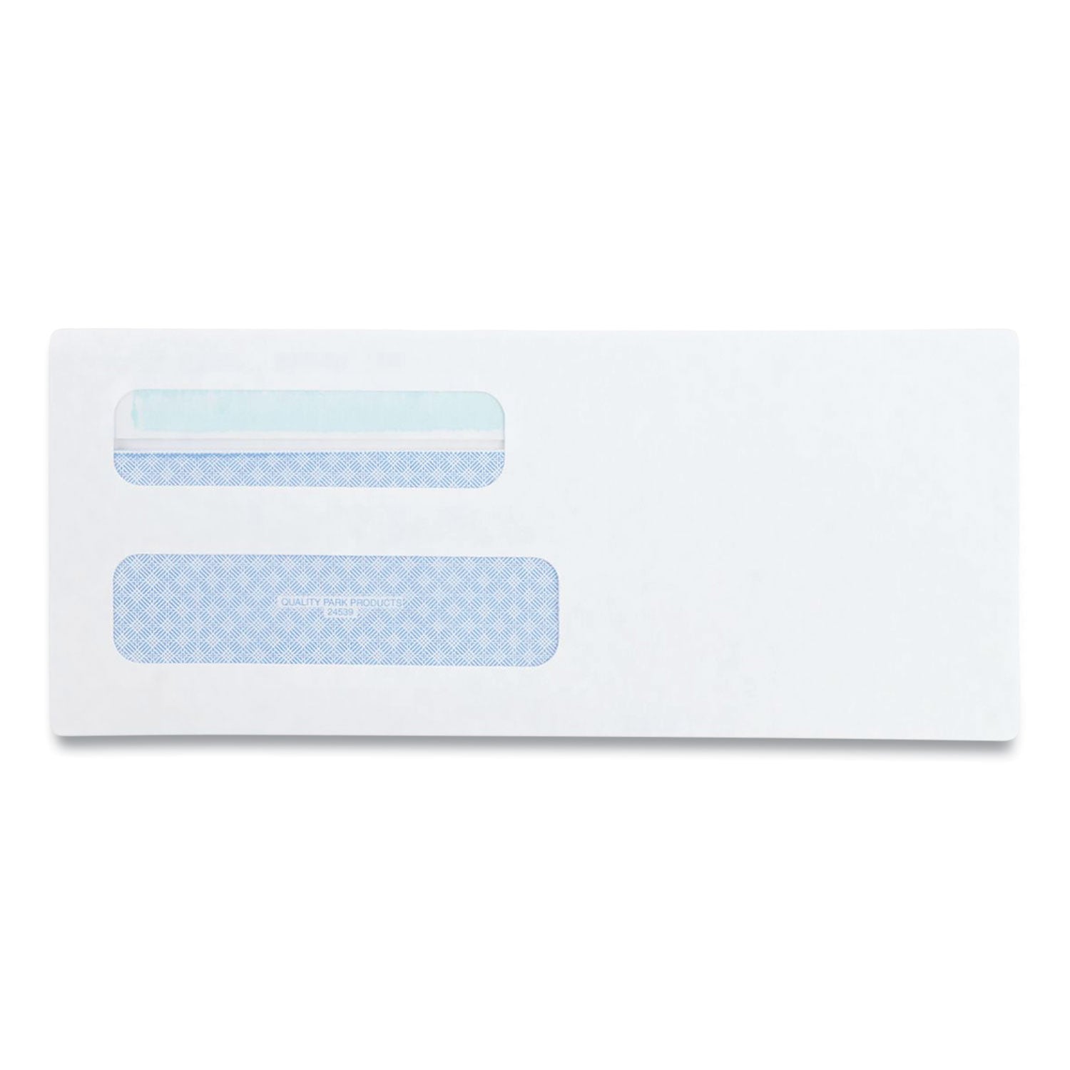 Double Window Redi-Seal Security-Tinted Envelope, #8 5/8, Commercial Flap, Redi-Seal Closure, 3.63 x 8.63, White, 500/Box - 