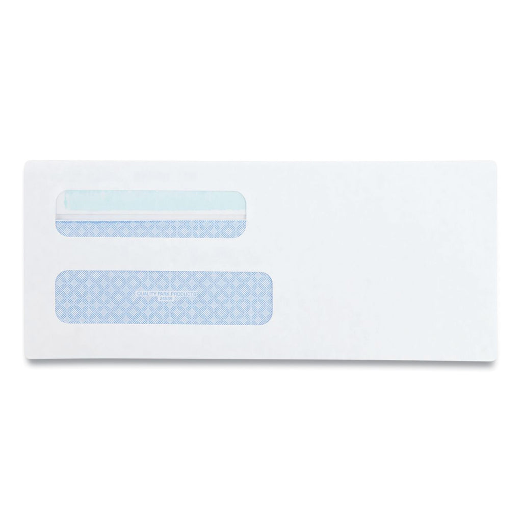 Double Window Redi-Seal Security-Tinted Envelope, #8 5/8, Commercial Flap, Redi-Seal Closure, 3.63 x 8.63, White, 500/Box