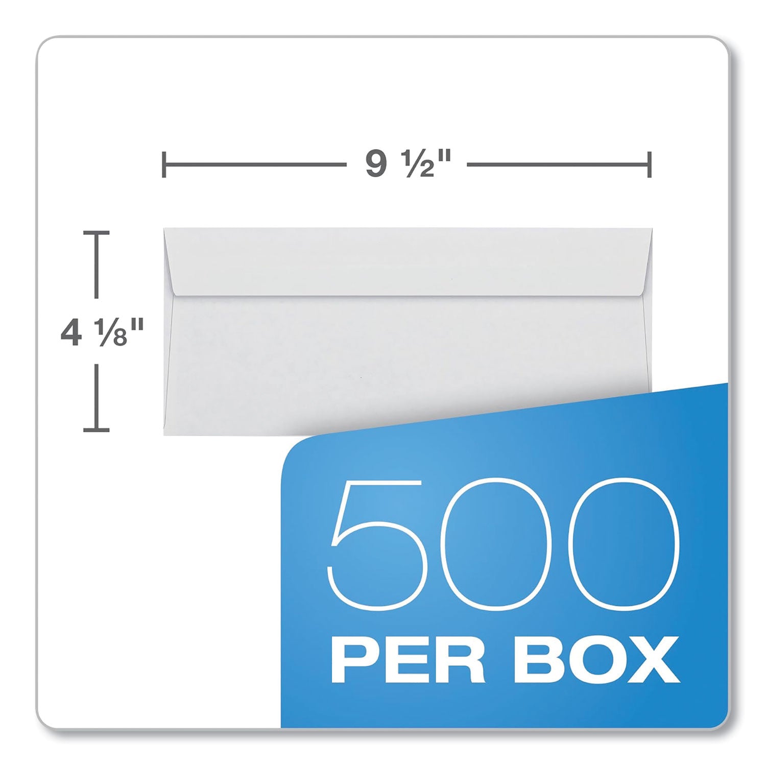 Double Window Redi-Seal Security-Tinted Envelope, #10, Commercial Flap, Redi-Seal Adhesive Closure, 4.13 x 9.5, White, 500/BX