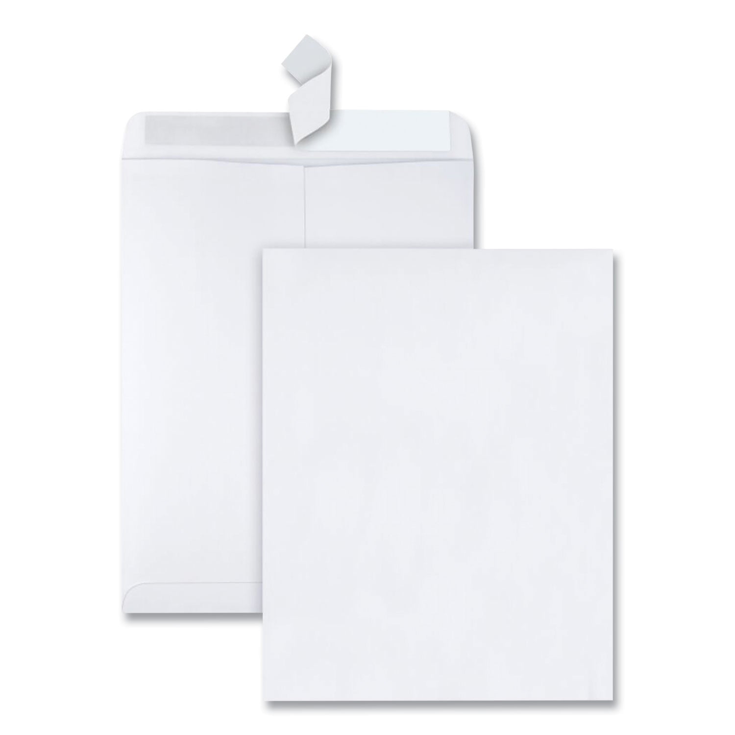 Redi-Strip Catalog Envelope, #13 1/2, Cheese Blade Flap, Redi-Strip Adhesive Closure, 10 x 13, White, 100/Box - 