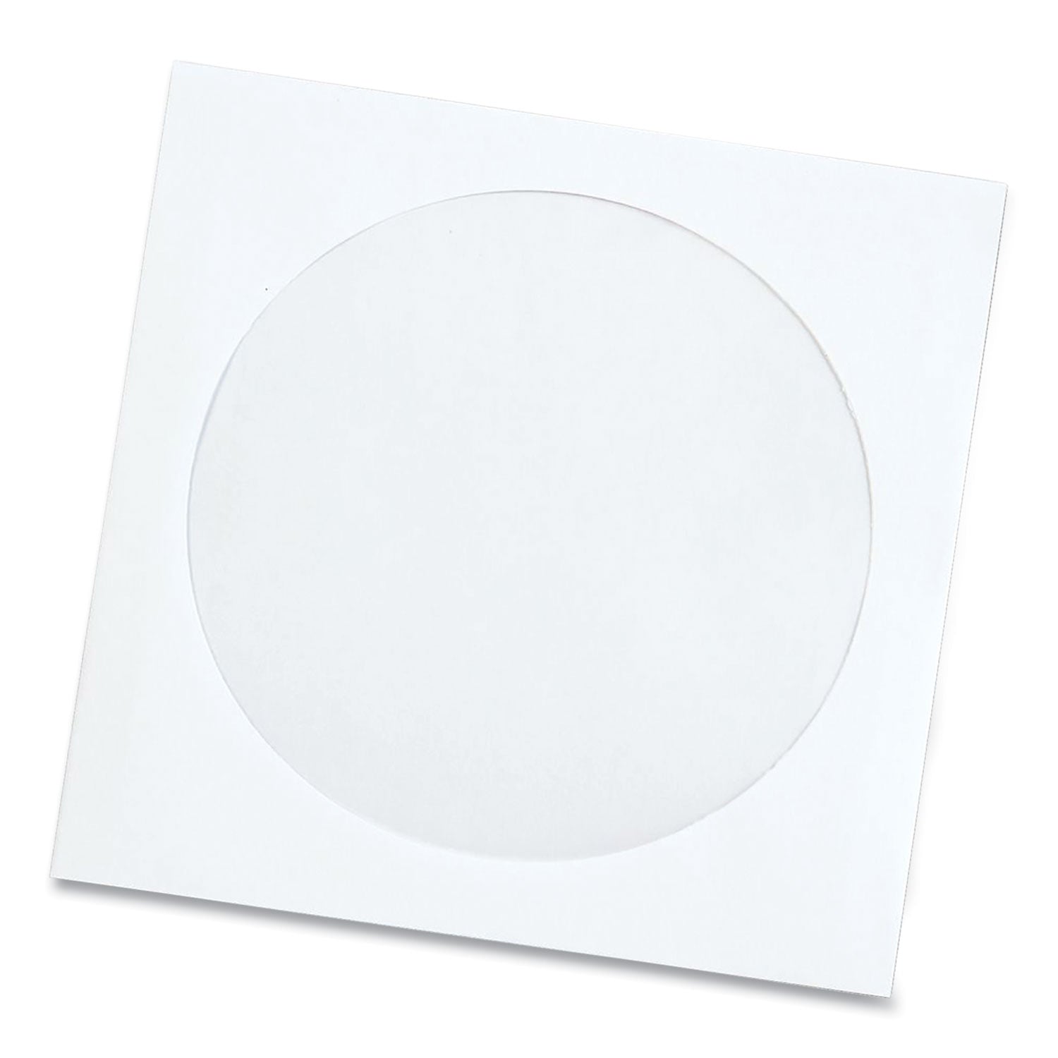 CD/DVD Sleeves, 1 Disc Capacity, White, 100/Box - 