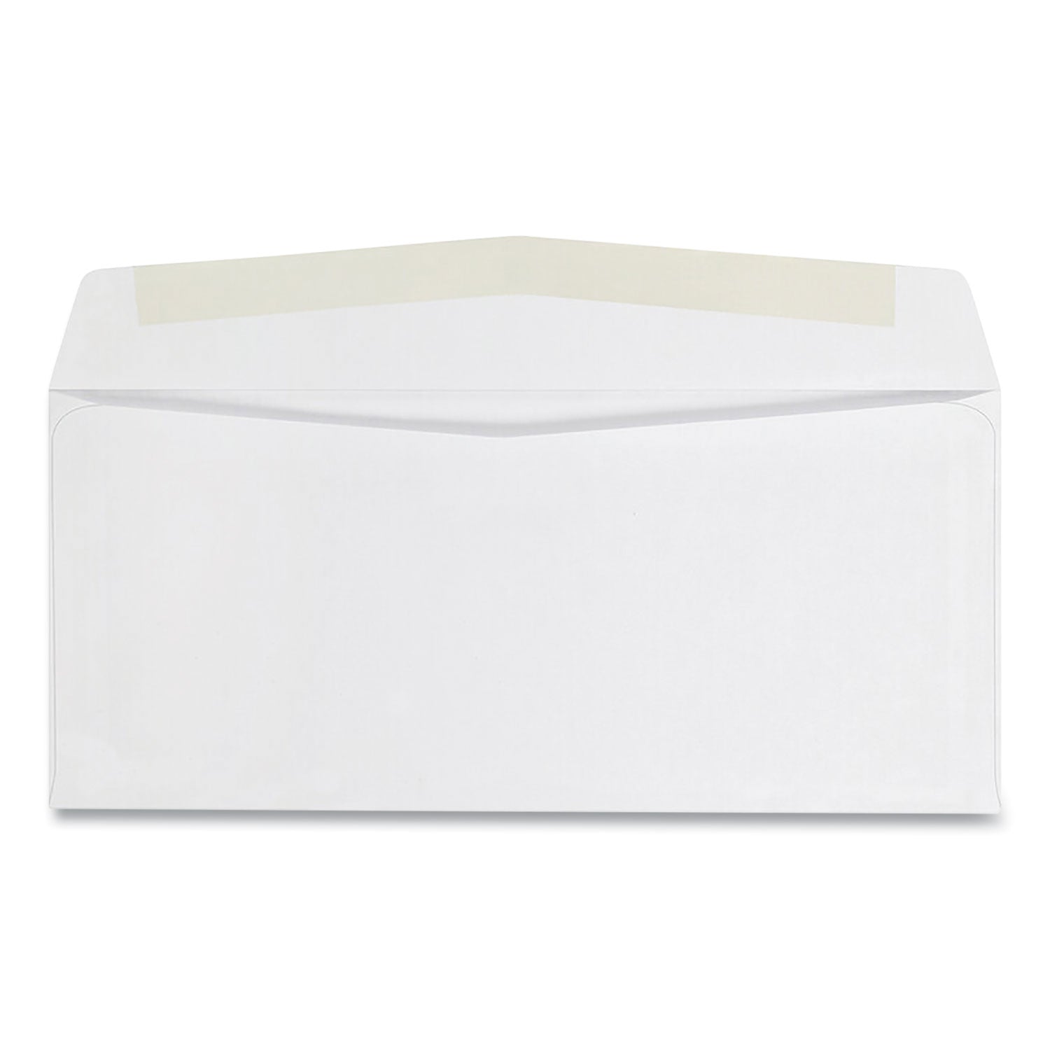 Business Envelope, #10, Commercial Flap, Side Seam, Gummed Closure, 24 lb Bond Weight Paper, 4.13 x 9.5, White, 500/Box - 