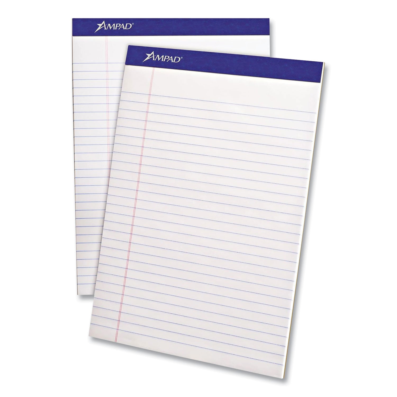 Perforated Writing Pads, Wide/Legal Rule, 50 White 8.5 x 11.75 Sheets, Dozen - 