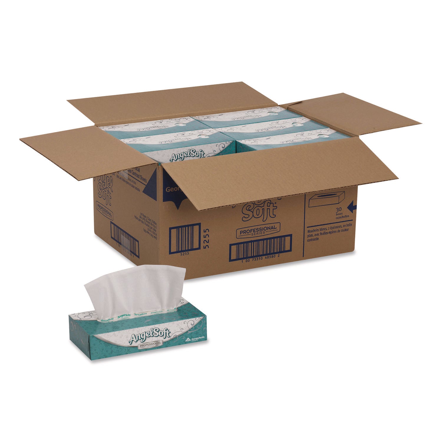 Premium Facial Tissue, 2-Ply, White, Flat Box, 100 Sheets/Box