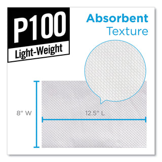 Light Duty Paper Wipers, 2-Ply, 8 x 12.5, White, 148/Box, 20 Boxes/Carton