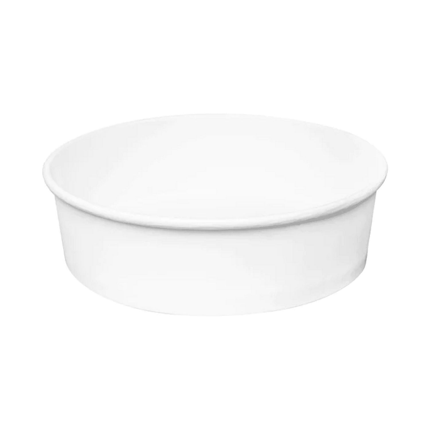 Food Bucket, 48 oz, 7.99" Dia x 2.4"h, White, Paper, 270/Carton