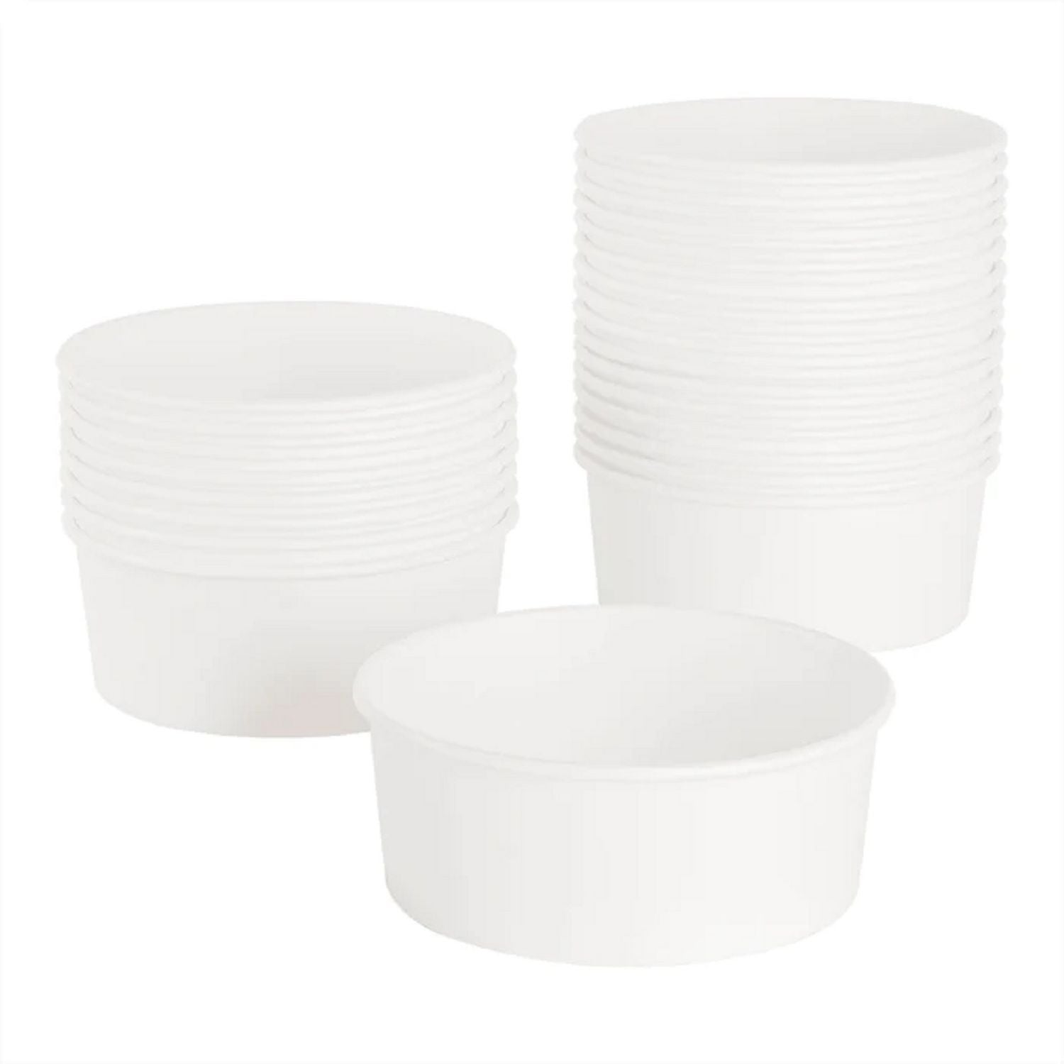 Food Bucket, 32 oz, 6.5" Dia x 2.4"h, White, Paper, 360/Carton