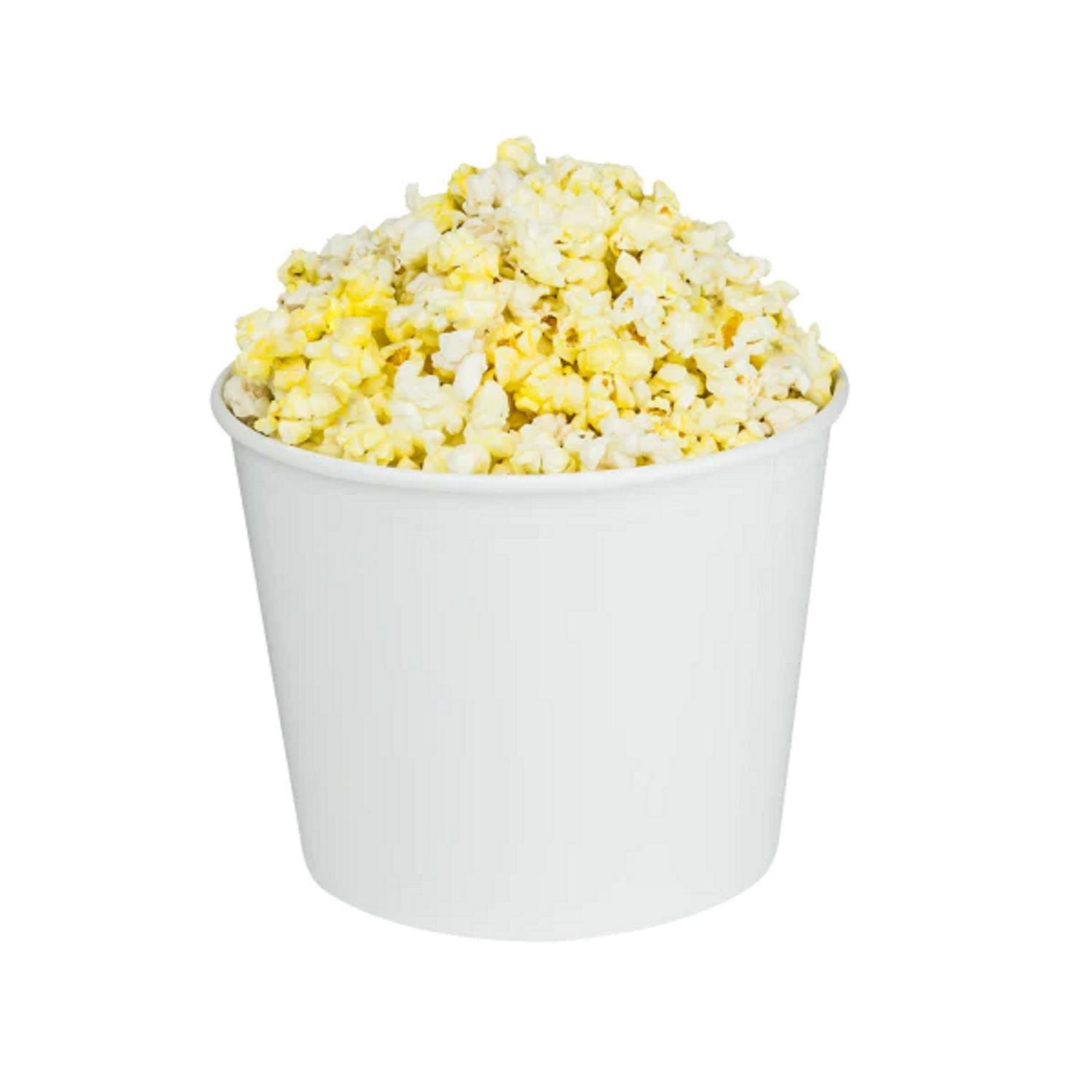 Food Bucket, 85 oz, 7.36" Dia x 6"h, White, Paper, 180/Carton