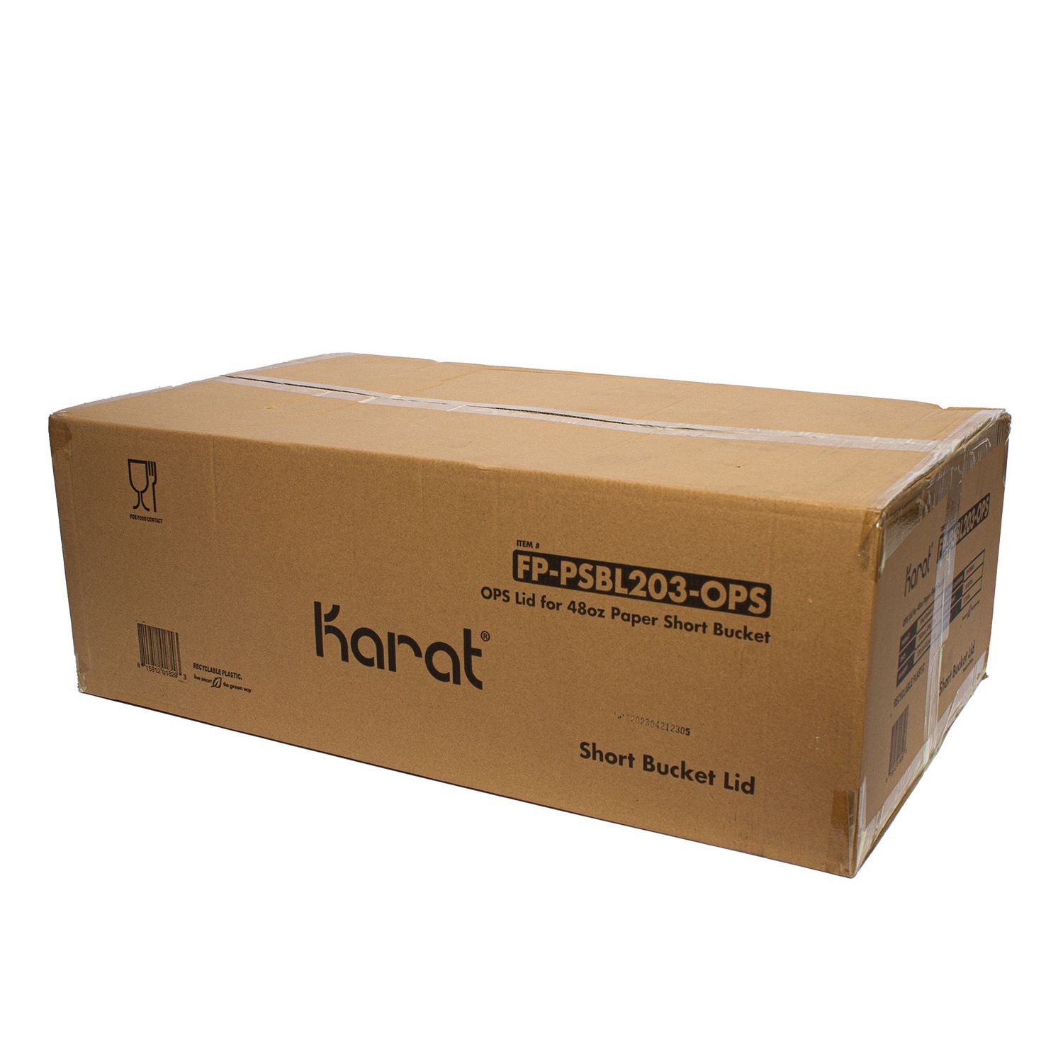 Plastic Lid for Food Bucket, Clear, Plastic, 270/Carton