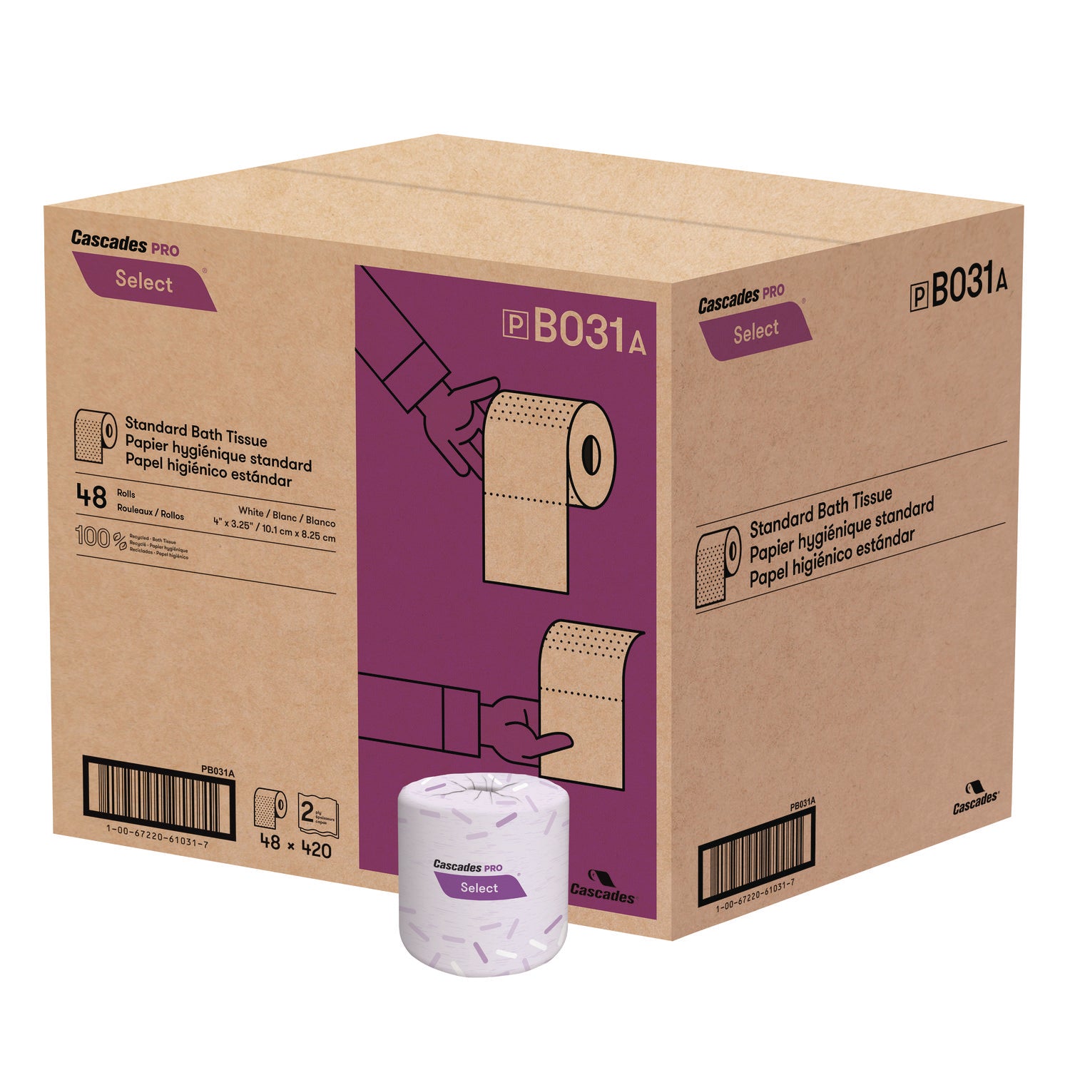 select-standard-bath-tissue-2-ply-white-4-x-325-420-sheets-roll-48-rolls-carton_csdb031 - 1